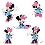 Pretty UR Party Minnie Mouse Theme Paper Cutouts for Birthday Parties, Minnie Mouse Party Supplies décor, Disney Birthday Party Decoration, Cutouts for Classroom, Bedroom –Multicolour (10 pcs)