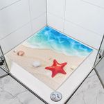 Lurowo Non Slip Shower Mat,60 * 60cm Cartoon Anti-Slip Bathtub Mat for Floor,Quick Drying,Easy Cleaning PVC Loofah Bathroom Mats for Wet Areas,Tub,Shower Stall,Bathroom