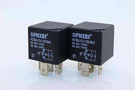 (x2) PC792A-1C-C-12S-DN-X-2 | 5 Pin Bosch Style SPDT 12 VDC Coil, 40/30 Amp Switching, Mini ISO Sealed Automotive Plug-in Relay with Diode | Cross: Omron G8JN-1C6T-DC12