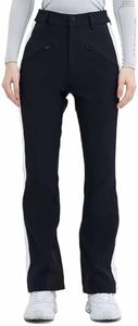 HIGH EXPERIENCE Ski Pants for Women Snow Fleece Lined Snowboard Soft Shell Slim Fit Fitted Insulated Waterproof Windproof Hiking Warm (Medium, Black)