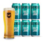 BrewDog Hazy Jane Gift Pack Beers -Vegan - 6 x 330ml Cans and Glass