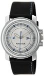 Fastrack Quartz Analog Silver Dial Leather Strap Watch for Men-NS3039SL01