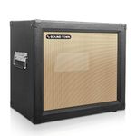 Sound Town 1 x 12" Empty Open-back Guitar Speaker Cabinet, w/Birch Plywood Construction, Black Tolex, Wheat Cloth Grill, Compatible w/Celestion/Eminence Speakers (GUC112OBBK-EC)