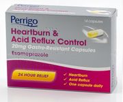 Esomeprazole 20mg Heartburn & Acid Reflux Control 14 Capsules - 24 Hour Relief