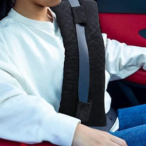 Wumimi Mastectomy Pillow Post Surgery Seat Belt Pillow Cushions Pads Protector for Breast Cancer Port Pacemaker Heart Surgery C-Section Recovery (Black-Checkerboard)