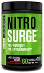 NITROSURGE Pre Workout Supplement - Endless Energy, Instant Strength Gains, Clear Focus, Intense Pumps - Nitric Oxide Booster & Preworkout Powder with Beta Alanine - 60 Servings, Cherry Limeade