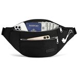 MAXTOP Large Crossbody Fanny Pack Belt Bag for Women Men with 4-Zipper Pockets Gifts for Enjoy Sports Yoga Running Workout Walking Casual Travel Wallets Fashion Waist Pack Phone Bag