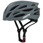 Favoto Bike Helmet Bicycle Helmet Lightweight Cycle Helmet for Adult Men Women Cycling Road Mountain Bike MTB Helmet Safety Protection Adjustable Size 58-61cm (Matte Gray)