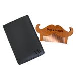 Wooden Personalised Beard Moustache Comb with Your Text | Gift for Him Dad | Father's Day Gift | Uncle Grandpa Grandad Husband Gift | Beardy | Engraving Engraved