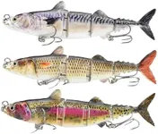 UOZAZE Fishing Lures Freshwater and Saltwater, Glide Bait for bass, Tuna Lifelike Jointed swimbait for Bass Trout Walleye, ‎Slow Sinking Bass Fishing Lure, Gifts for Men, Catfish Bait, Fishing Stuff