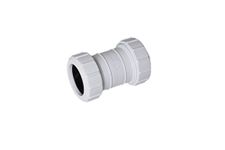 Merriway BH02913 Waste Compression Straight Connector, 40mm, White