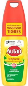 Autan Tropical Spray - Spray Anti Moustiques, Moustiques Tigres, Moustiques Tropicaux - Jusqu'à 8H de Protection - 1 Spray, 100ml