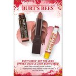 Burt's Bees Get the Look Set, 3 Products - Tinted Lip Balm, Lip Shimmer, and Satin Lipstick