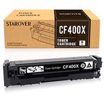 STAROVER Compatible Toner Cartridge Replacement for HP 201X Black CF400X Black 201A Black CF400A Black for HP Color LaserJet Pro MFP M277dw M252dw M252n M277n M274n M277 Printer (1 Pack)