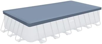 Funsicle Durable Rectangular Pool Cover with Adjustable Drawstring for Oasis, Activity, Quickset Above Ground Outdoor Swimming Pool, Gray, 24ft x 12in