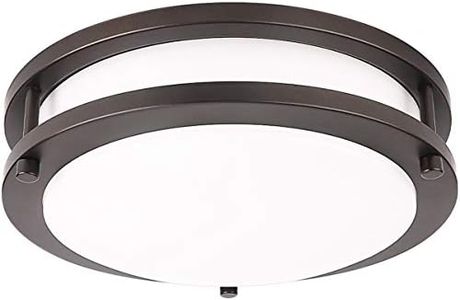 LE LED Flush Mount Ceiling Light, 10 inch Oil Runbbed Bronze Ceiling Light Fixture Dimmable, 1200lm 16W (120W Equivalent) Ceiling Lamp for Kitchen, Bedroom, Laundry, Living Room Hallway, 4000K White