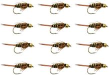 Feeder Creek Fly Fishing Flies Bead Head Prince | Nymph Flies | 12pc Flies for Fly Fishing | Trout Flies and Bass Flies | Fly Fishing Assortment | Fly Fishing Kit (8)