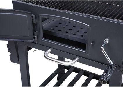 CosmoGrill XL Charcoal BBQ Smoker – Portable Grill with Side Tables & Thermometer