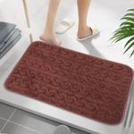 HomeCloud Bath Mat | Step into Luxury and Safety with Our Non-Slip, Washable, and Soft Floor MatTransform Your Bathroom and Floor Experience | 60x40cm | 12mm Thickness (S_BathMat_Brown)