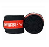 Invincible Mexican Style Semi-Stretch Hand Wraps (Black, 2.5 Meter)