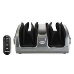 AGARO Elite Air Compress Foot Massager Corded Electric,Shiatsu Foot Massager,Kneading & Rolling Function,Lukewarm Heat,For Pain Relief,Improving Blood Circulation,Includes Remote Control,Grey