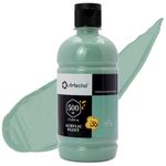 Artecho Sage Green Acrylic Paint Large Bottle 500ml / 16.9oz, Sage Green Craft Paint for Art Supplies, Sage Green Paint for Canvas, Rocks, Wood, Fabric, Ceramic, Non Toxic Paint