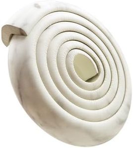 Edge Protector for Baby| 6.6ft Protective Foam Cushion | 4 Childsafe Corners |Furniture and Fireplace Edge Bumper Guards, Desk Edge Cushion, Wall Corner Covers (White Cyan Marble Pattern)