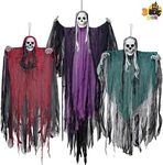 JOYIN 3 Pcs Halloween Hanging Grim 