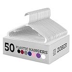 Zober Plastic Hangers 50 Pack - Sta