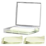 Milisten Oil Absorbing Sheets for Face, Natural Oil Blotting Sheets Paper, 150 Sheets Green Tea Blotting Paper for Oily Skin with Portable Mirror Case & Makeup Puff