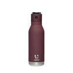 Asobu Wireless Speaker Double Wall Insulated Stainless Steel Water Bottle 17 Ounce (Burgundy)