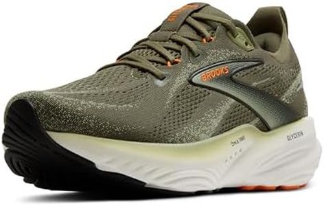 Brooks Men’s Glycerin 22 Neutral Running Shoe, Dusty Olive/Tea/Orange, 9