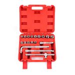 FREEMANS 1/2" Square Drive 18 Pieces HEX Sockets set With Carry Box, Chrome Vanadium Steel, Use for Home & Industrial || Professional Automobiles || Bike || Car Repair Tool Kit