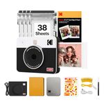 KODAK Mini Shot 3 Retro 4PASS 2-in-1 Instant Camera and Photo Printer (3X3 Inches) (Gift Set, White)