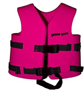 TRC Recreation Super Soft Child Size Small Life Jacket USCG Approved Vinyl Coated Foam Swim Vest for Kids Swimming Pool and Beach Gear, Flamingo Pink