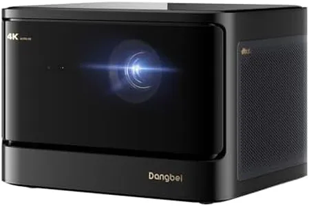 Dangbei DBOX02 4K Laser Projector GTV, 2450 ISO Lumens, Netflix Officially Licensed Home Theater Projector with WiFi and Bluetooth, HDR10+, 200-inch Picture, 2x12W DTS:X and Dolby Audio