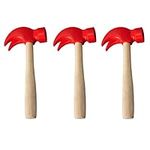 NUOBESTY 3Pcs Wooden Claw Hammer Toys Wood Crab Mallets Pounding Toy Maintenance Hammers Toy Hammer Hammering& Nailing Toys for Kids Adult Home Tool, Red,16.5X8CM,5319YXQJCV24QTJBI