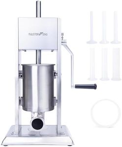 MASTER FENG Sausage Stuffer Dual Speed Vertical Sausage Maker Packed with 6 Plastic Stuffing Funnels [3.0L Capacity]