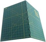 OLFA 17" x 24" Folding Cutting Mat (FCM-17x24) - Self Healing 17x24 Inch Foldable Rotary Mat with Grid for Quilting, Sewing, Fabric & Crafts, Use with Rotary Cutters & Fixed Blade Knives (Green)