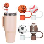 4pcs Ball Straw Cover 10mm Straw Cover Caps Fit for Stanley Cup,0.4in Drinking Straw Covers for Stanley Tumblers, Dust-Proof Reusable Straw Tips Lids for Straw