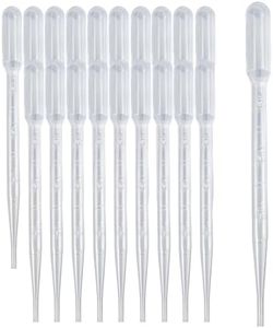 Zkupanx 20 PCS 3ml Dropper Pipettes - Disposable Pipettes Dropper for Accurate Liquid Transfer, Perfect for Essential Oils, Resin, Crafts, Labs, Kids Activities - Plastic Pipette, Droppers