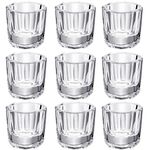 Hioph 10pcs Dappen Dish for Acrylic Nails, Acrylic Powder Holder, Acrylic Glass Jar Dampen Dish Liquid Cup for Nail Art Manicure Care Tools