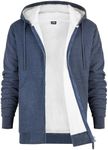 CityComfort Mens Hoodie with Fleece Lining - Zip Hoodie Men Teenagers M-3XL Warm Cosy Outerwear Full Zip Loungewear - Gifts for Him (Navy, M)