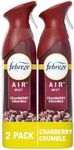 Febreze Air Mist, Odor-Fighting Air Freshener, Cranberry Crumble, 8.8 oz. Aerosol, Pack of 2