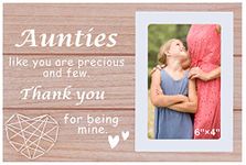 NZY Aunt Picture Frame Gift from Niece and Nephew,Photo Frame Gift for Auntie,Birthday Christmas Thanksgiving New Year Gift for Aunt,Aunties Like You Are Precious and Few,Thank You for Being Mine