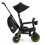 Doona Liki Trike, Midnight Edition - 5-in-1 Compact, Foldable Tricycle - Suitable for Toddlers 10 to 36 Months