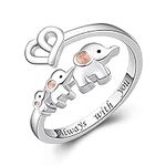 925 Sterling Silver Elephant Ring M
