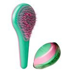 Michel Mercier Detangling Brush Set [NEW PASTEL COLLECTION] - Wet Dry Detangling Brush Kit For Long Short Hair - Great Detangler Brush For Kids Too! - Full And Travel Size Brush Included (Normal Hair)