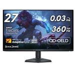 Alienware AW2725DF OLED Gaming Monitor - 26.7-inch Quantom-Dot WQHD (2560x1440) 360Hz 0.03Ms Display, AMD FreeSync Premium Pro, HDMI/DP/USB 3.2 Gen1, Height/Tilt/Swivel/Pivot Adjustability - Black