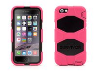 Pink/Black Survivor All-Terrain Case + Belt Clip for iPhone 6 Plus/6s Plus